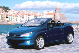 mousses, housses, selleries, soufflets, plages arrières, panneaux de porte, pour les véhicules de la marque 206 Cabriolet